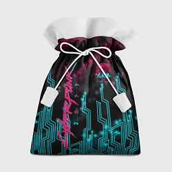 Мешок для подарков CYBERPUNK, цвет: 3D-принт
