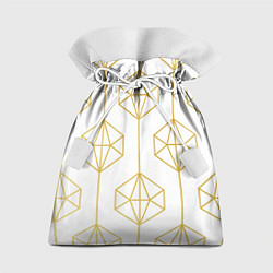 Мешок для подарков Геометрический орнамент золото, цвет: 3D-принт