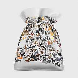 Мешок для подарков Котики, цвет: 3D-принт