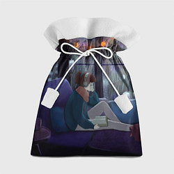 Мешок для подарков СИЖУ ДОМА, цвет: 3D-принт
