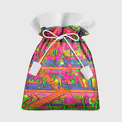 Мешок для подарков ИНОПЛАНЕТЯНЕ КИСЛОТА, цвет: 3D-принт