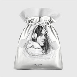 Мешок для подарков Billie Eilish карандаш, цвет: 3D-принт