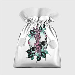 Мешок для подарков Череп с японскими цветами, цвет: 3D-принт