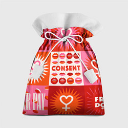 Мешок для подарков Feminism, цвет: 3D-принт