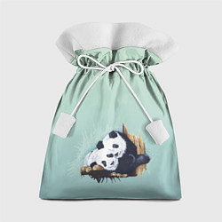 Мешок для подарков Акварельные панды, цвет: 3D-принт