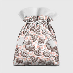 Мешок для подарков Фастфуд Fast food, цвет: 3D-принт
