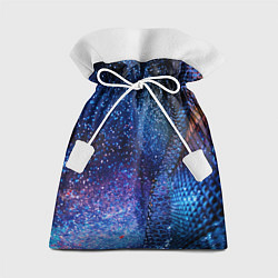 Мешок для подарков Синяя чешуйчатая абстракция blue cosmos, цвет: 3D-принт