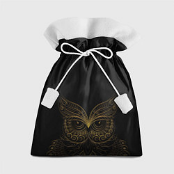 Мешок для подарков Золотая сова, цвет: 3D-принт