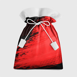 Мешок для подарков ЧЕРНО-КРАСНЫЙ ГРАНЖ GRUNGE Z, цвет: 3D-принт