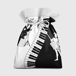 Подарочный мешок Черно Белое пианино
