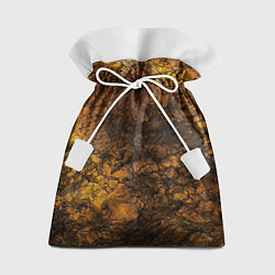 Подарочный мешок Желто-черная текстура камня