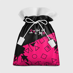 Мешок для подарков Игра в кальмара: Логотип, цвет: 3D-принт