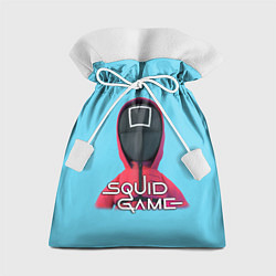 Мешок для подарков Squid game квадрат - Игра в кальмара, цвет: 3D-принт