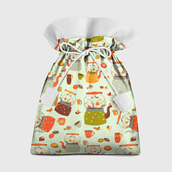 Мешок для подарков Осенние чаепитие, цвет: 3D-принт