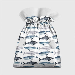 Мешок для подарков Принт с китами, цвет: 3D-принт