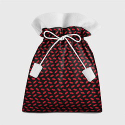 Мешок для подарков Принт с поцелуями,алые губы, цвет: 3D-принт