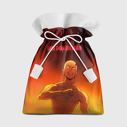 Мешок для подарков Сайтама в огне One Punch-Man, цвет: 3D-принт