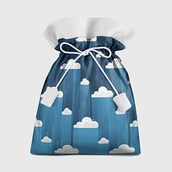 Мешок для подарков Облака в очереди, цвет: 3D-принт