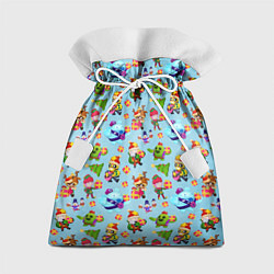 Мешок для подарков Brawl Stars Christmas Pattern, цвет: 3D-принт