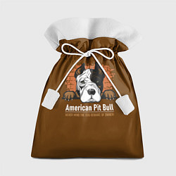 Мешок для подарков Американский Питбультерьер Pit Bull Terrier, цвет: 3D-принт