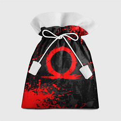 Подарочный мешок GOD OF WAR LOGO RED, БРЫЗГИ КРАСОК