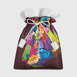 Мешок для подарков Голова тигра поп-арт, цвет: 3D-принт