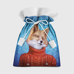 Мешок для подарков НОВОГОДНИЙ ЛИС CHRISTMAS FOX, цвет: 3D-принт