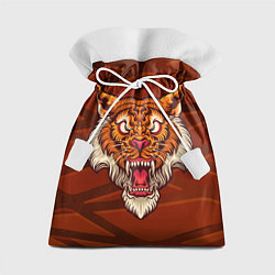 Мешок для подарков Тигр Evil, цвет: 3D-принт