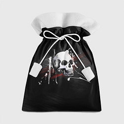 Мешок для подарков Череп Красно-черный, цвет: 3D-принт