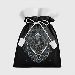Мешок для подарков ЭТНИЧЕСКАЯ ЛИСА FOX ABSTRACT, цвет: 3D-принт