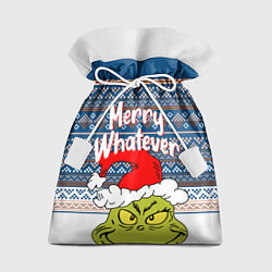 Мешок для подарков MERRY WHATEVER GRINCH, цвет: 3D-принт