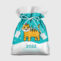 Мешок для подарков Новогодний стол - тигр, цвет: 3D-принт