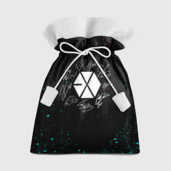 Мешок для подарков EXO BAND НЕОНОВЫЕ БРЫЗГИ КРАСОК, цвет: 3D-принт