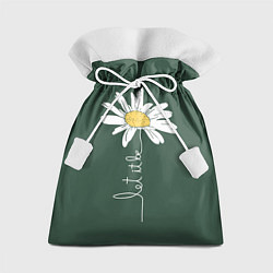 Подарочный мешок Let it be - цветок ромашка