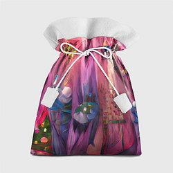 Мешок для подарков Ярко розовый, цвет: 3D-принт