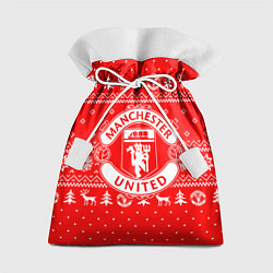 Подарочный мешок FC Manchester United: Новогодний узор