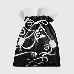 Мешок для подарков ТАТУИРОВКА ДРАКЕНА WHITE AND BLACK, цвет: 3D-принт