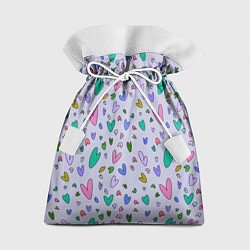 Мешок для подарков Сиреневые сердечки, цвет: 3D-принт