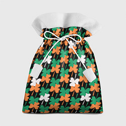 Мешок для подарков Клевер в цветах Ирландского флага паттерн, цвет: 3D-принт
