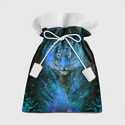 Мешок для подарков Водяной голубой Тигр, цвет: 3D-принт