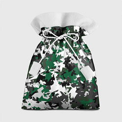 Мешок для подарков Зелено-черный камуфляж, цвет: 3D-принт