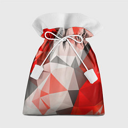 Мешок для подарков Красно-серая геометрия, цвет: 3D-принт