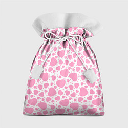 Мешок для подарков Розовые Сердечки LOVE, цвет: 3D-принт