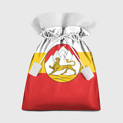 Мешок для подарков Северная Осетия Алания Флаг, цвет: 3D-принт