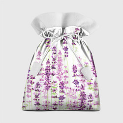 Подарочный мешок Цветы Лаванды акварелью