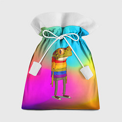 Мешок для подарков Радужная лягушка Rainbow Frog, цвет: 3D-принт