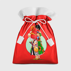 Мешок для подарков Объятия Луффи чиби Ван Пис, цвет: 3D-принт