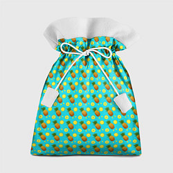 Мешок для подарков Много ананасов, цвет: 3D-принт