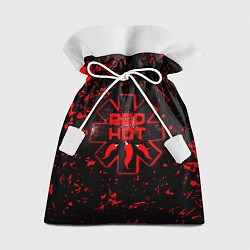 Мешок для подарков Red Hot Chili Peppers, лого, цвет: 3D-принт