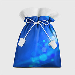 Подарочный мешок Блики на синем фоне